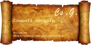 Csepeli Gergely névjegykártya